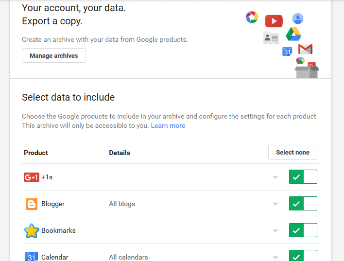 download Google archive
