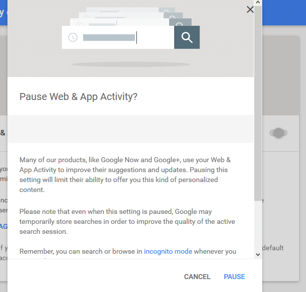 disable Google tracking